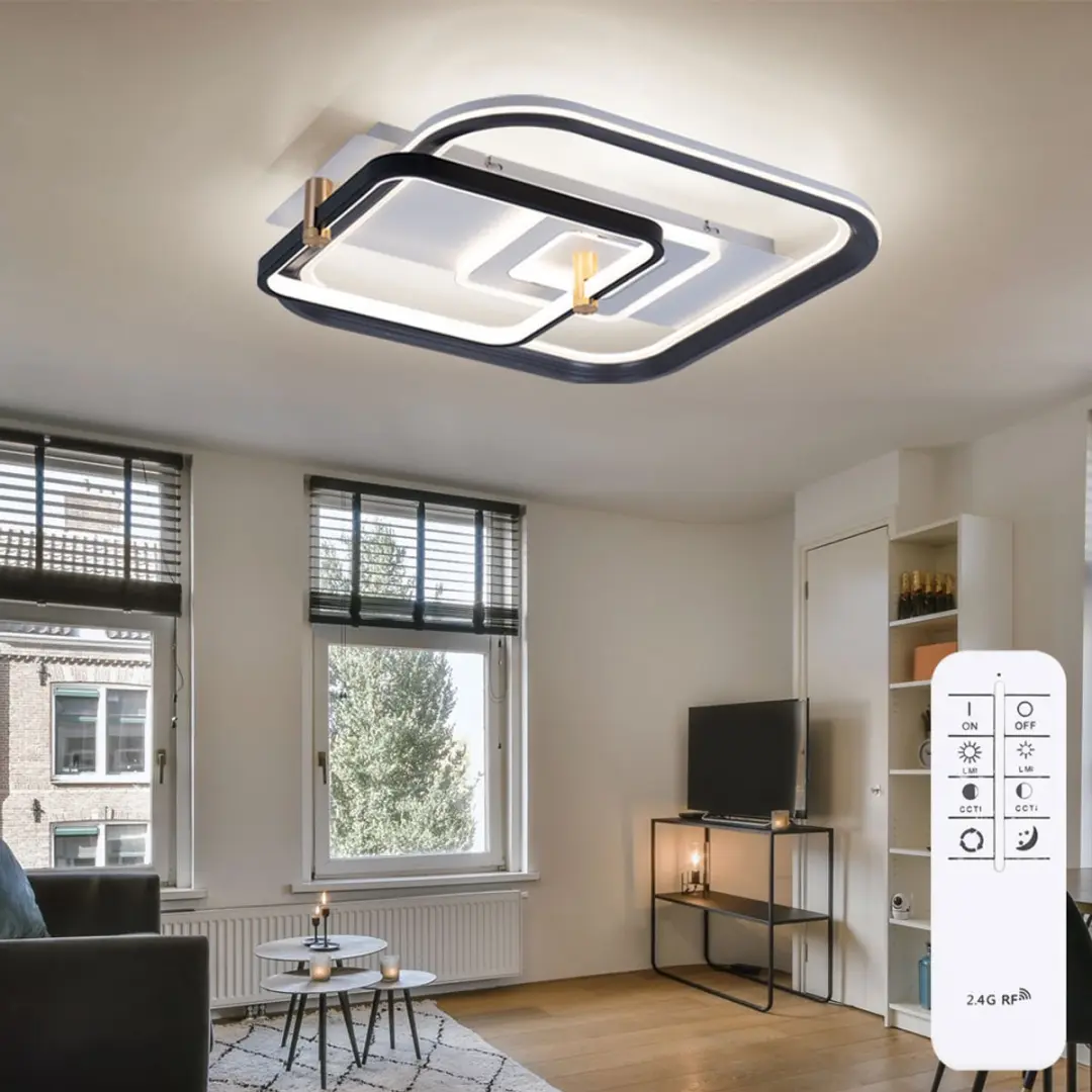 Globo LED Plafondlamp 48W 2260lm Dimbare - Zwart