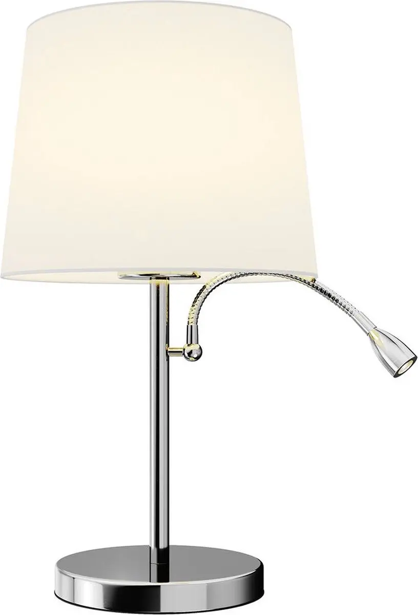 Lindby Tafellamp 2-lichts - 30cm - Wit/Chroom