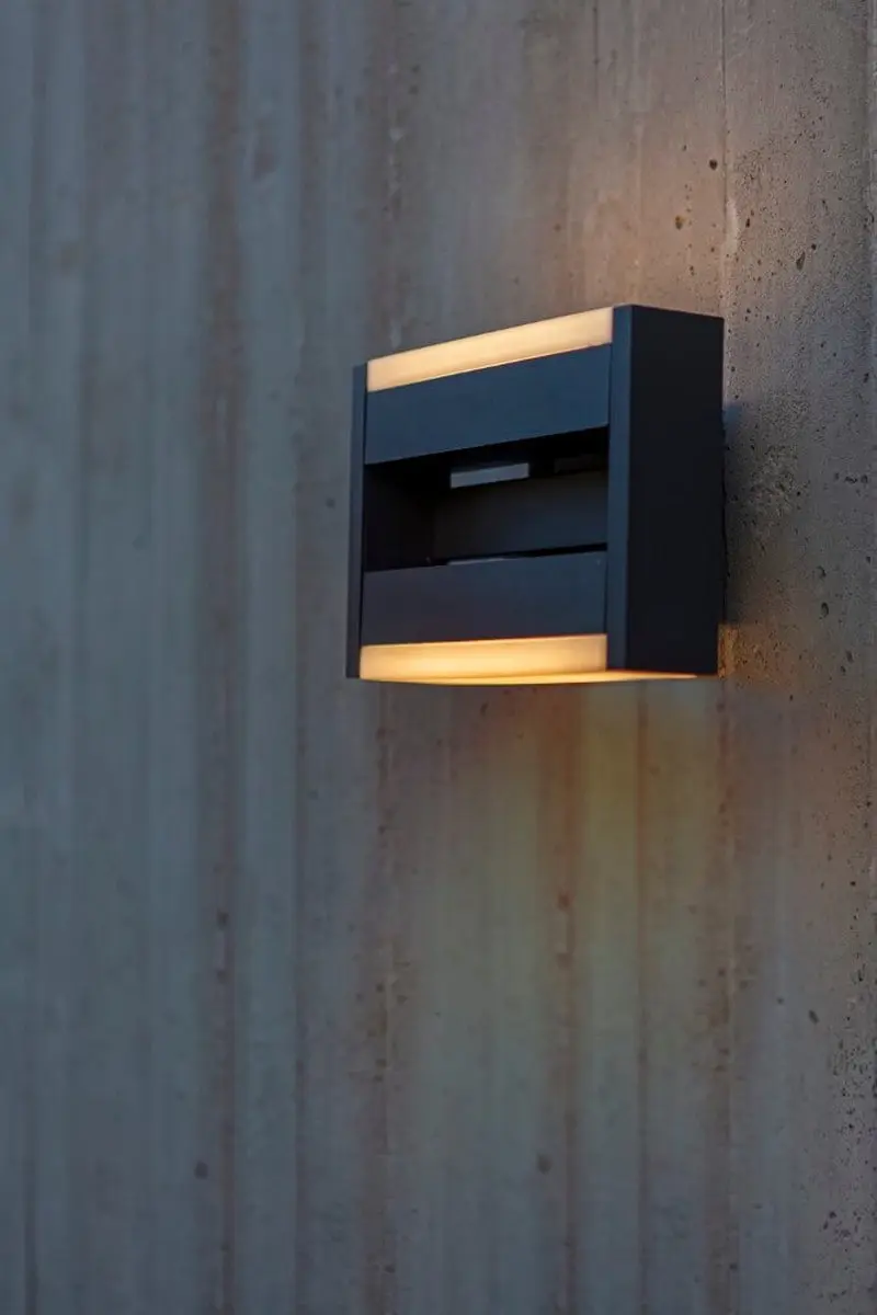 Lutec Conroy Tweelichts Wandlamp LED 3000K - Donkergrijs - afbeelding 6 van 6