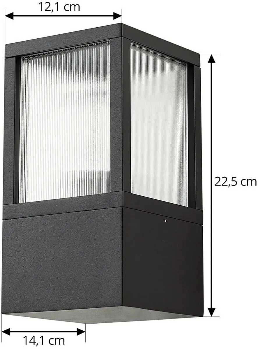 Lucande Wandlamp Metaal E27 - 1 Lichtpunt - Zwart