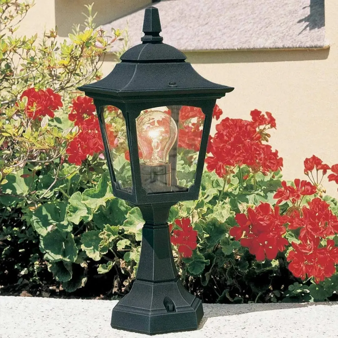 Elstead Mini LED Tuin Pilaar Chapel Mini E27 - 60W - Zwart