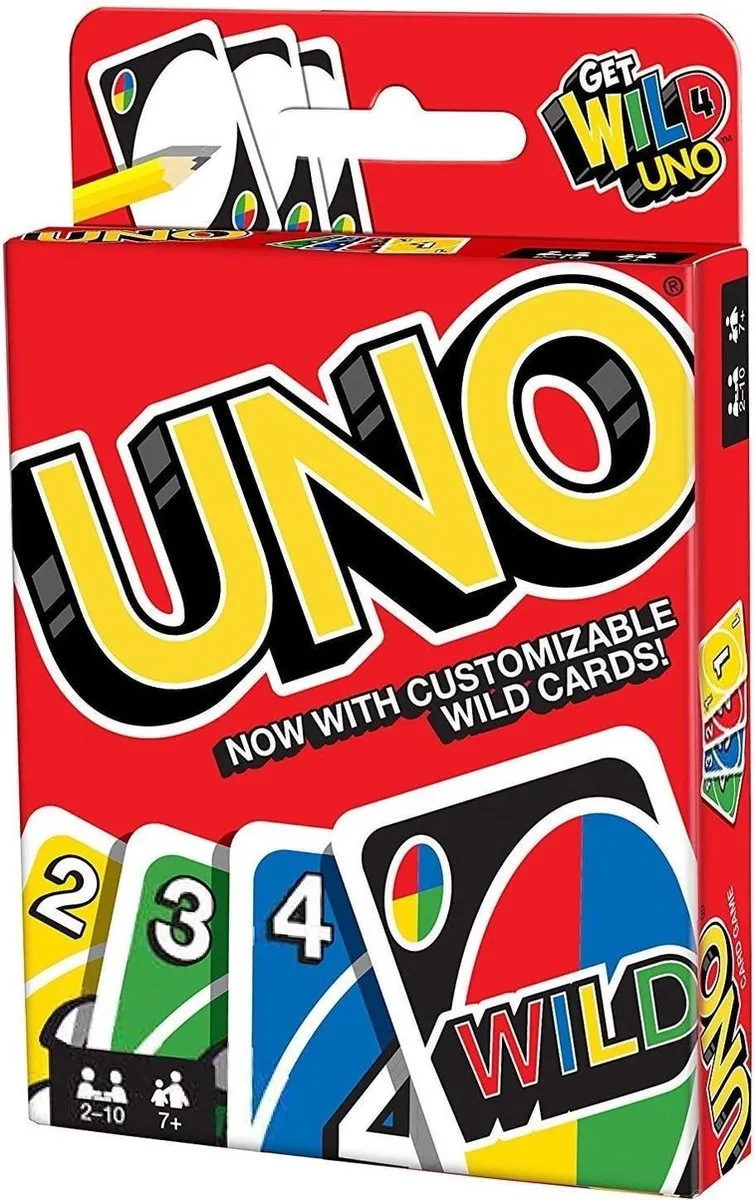 Mattel UNO Get Wild - Aanpasbare Kaarten - 2-10 Spelers