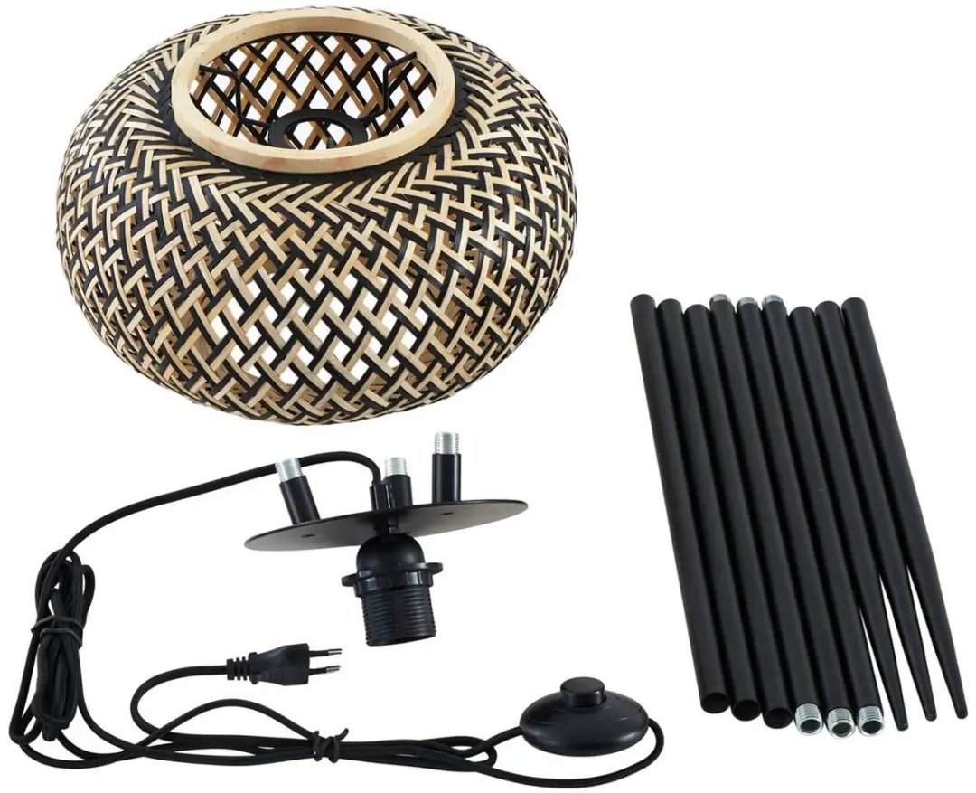Lindby Vloerlamp Bamboe 136cm