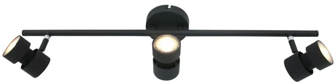 Steinhauer Spot Natasja 7903ZW Plafondlamp - 3 Lichtpunten - 68cm Zwart