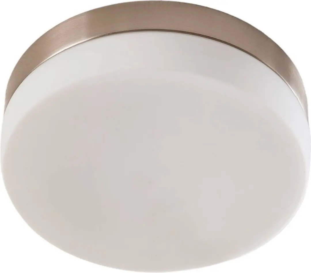 Lindby Plafondlamp Badkamer 1 Licht E27 - 18cm - Wit/Nikkel