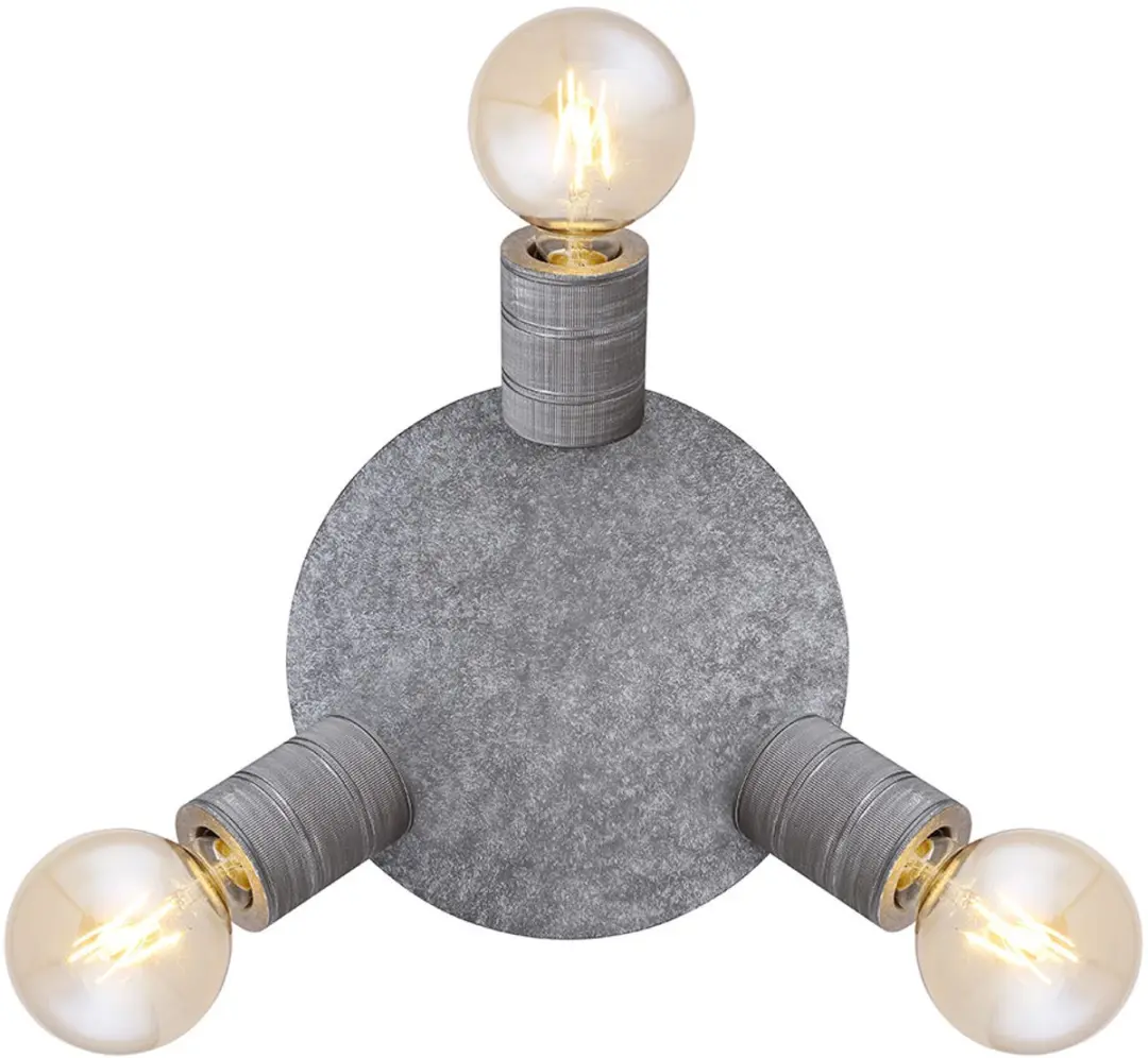 Globo Plafondlamp 3-vlammen - 16cm - Zilver - afbeelding 6 van 6