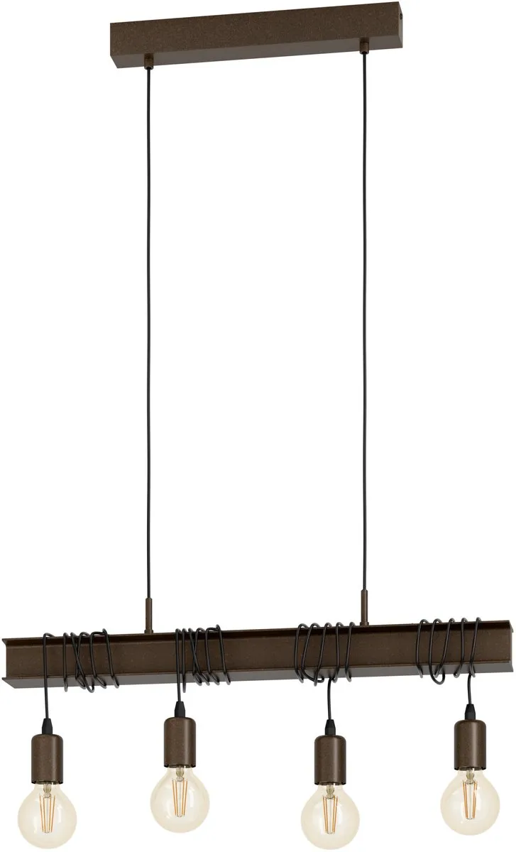 Eglo Townshend 4 Hanglamp - 70cm - Bruin