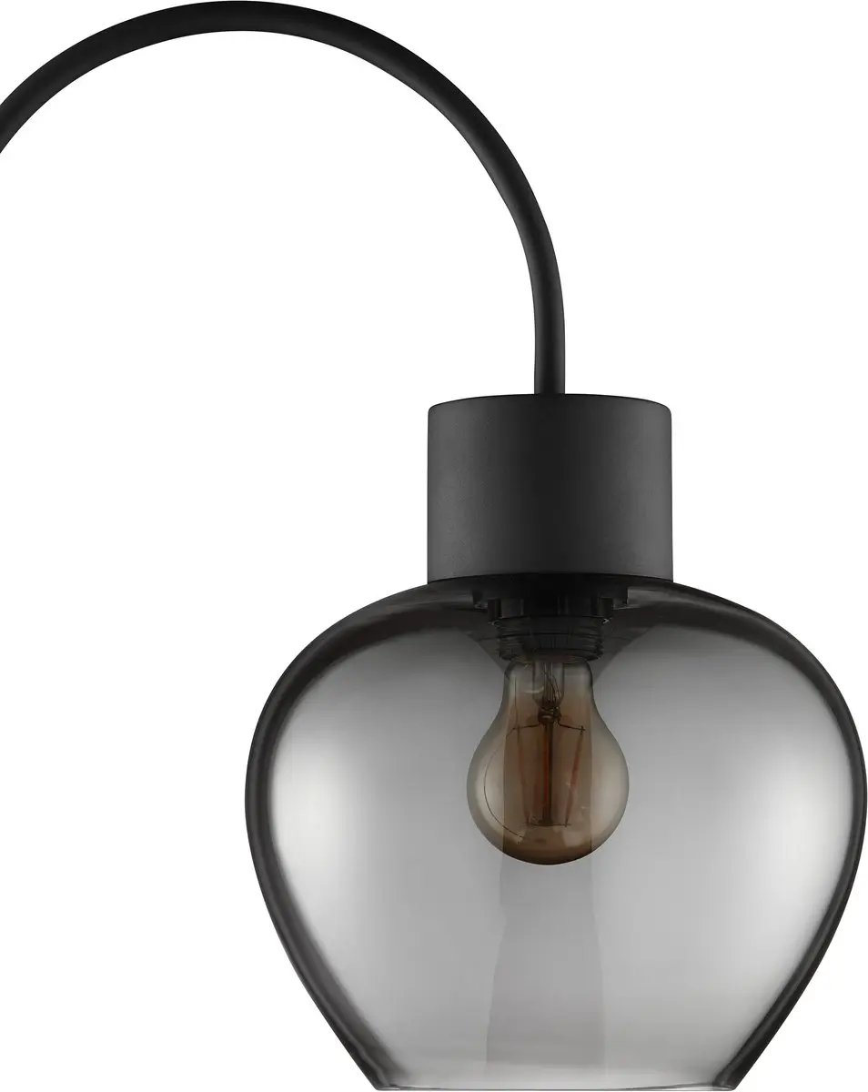 Brilliant Ligari Vloerlamp E27 - Zwart/Smoke