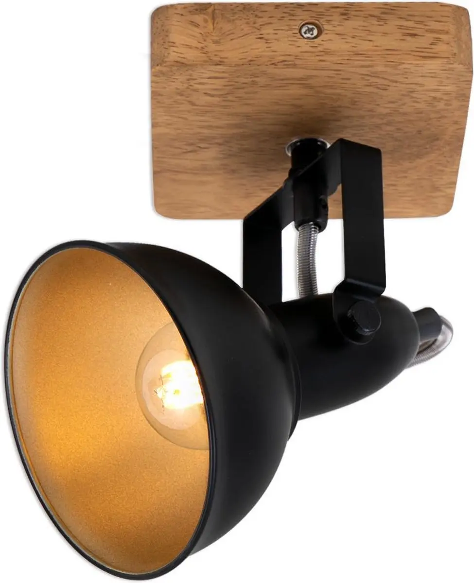 Briloner Wood & Style Wandlamp E14