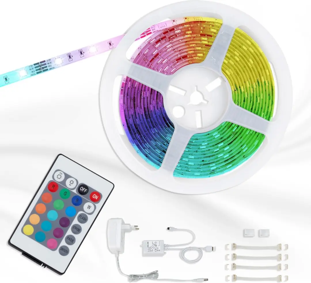 Briloner Superline LED RGB Tape 500cm - Wit - Incl. afstandsbediening