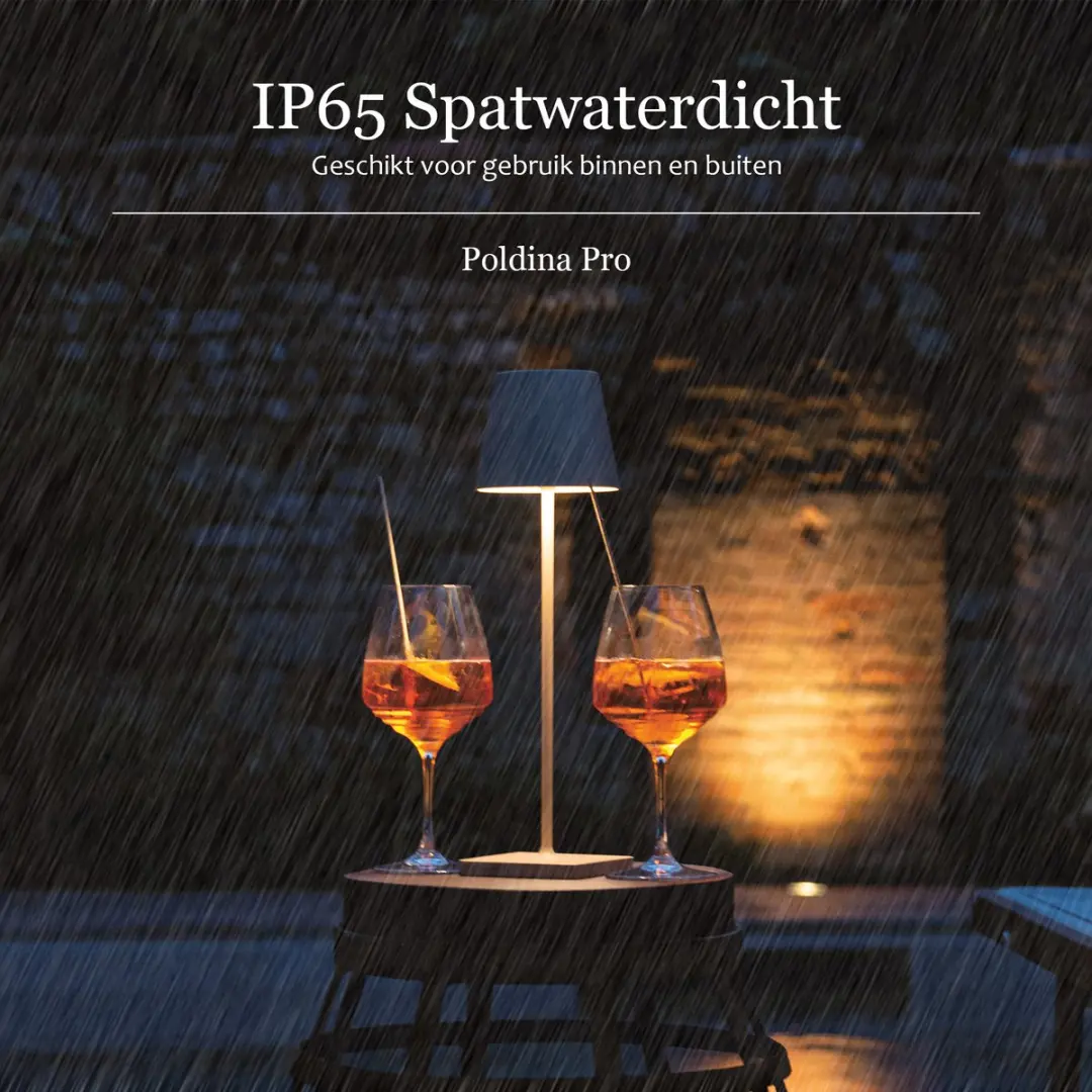 Zafferano Poldina Pro Oplaadbare LED Tafellamp Donkergroen - IP65