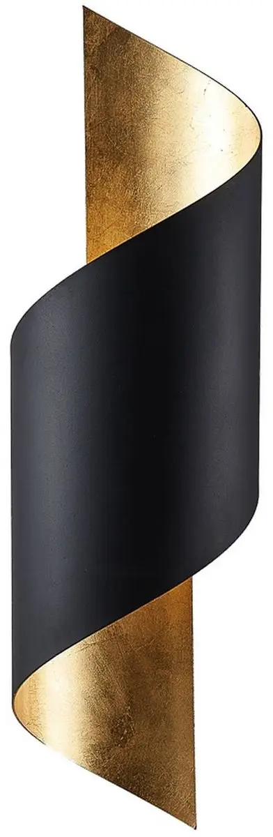 Lindby Wandlamp Metaal 1 Licht E27 - 57cm - Zwart/Goud
