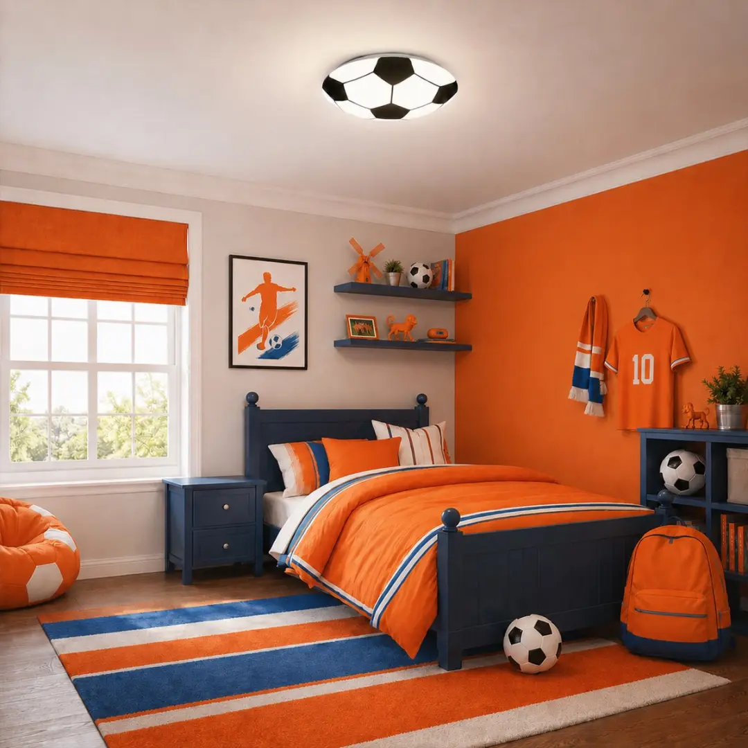 Briloner LED Voetballamp Plafondlamp - 12W Ø27.5cm - Zwart - afbeelding 6 van 6