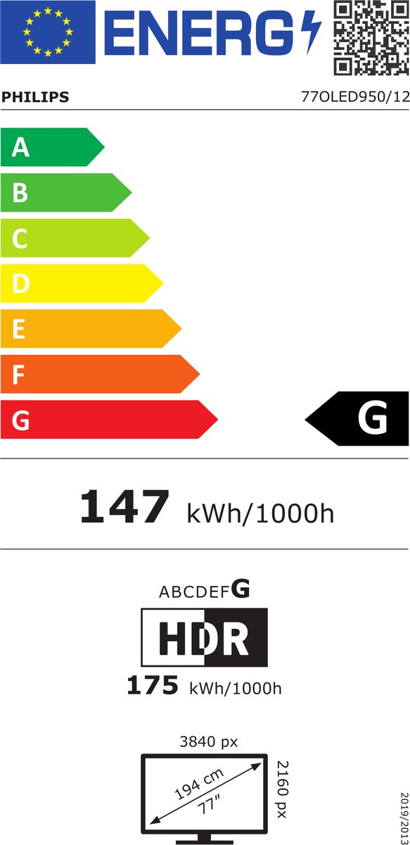 Philips 77OLED950/12 - 77 inch - 4K OLED - 2025