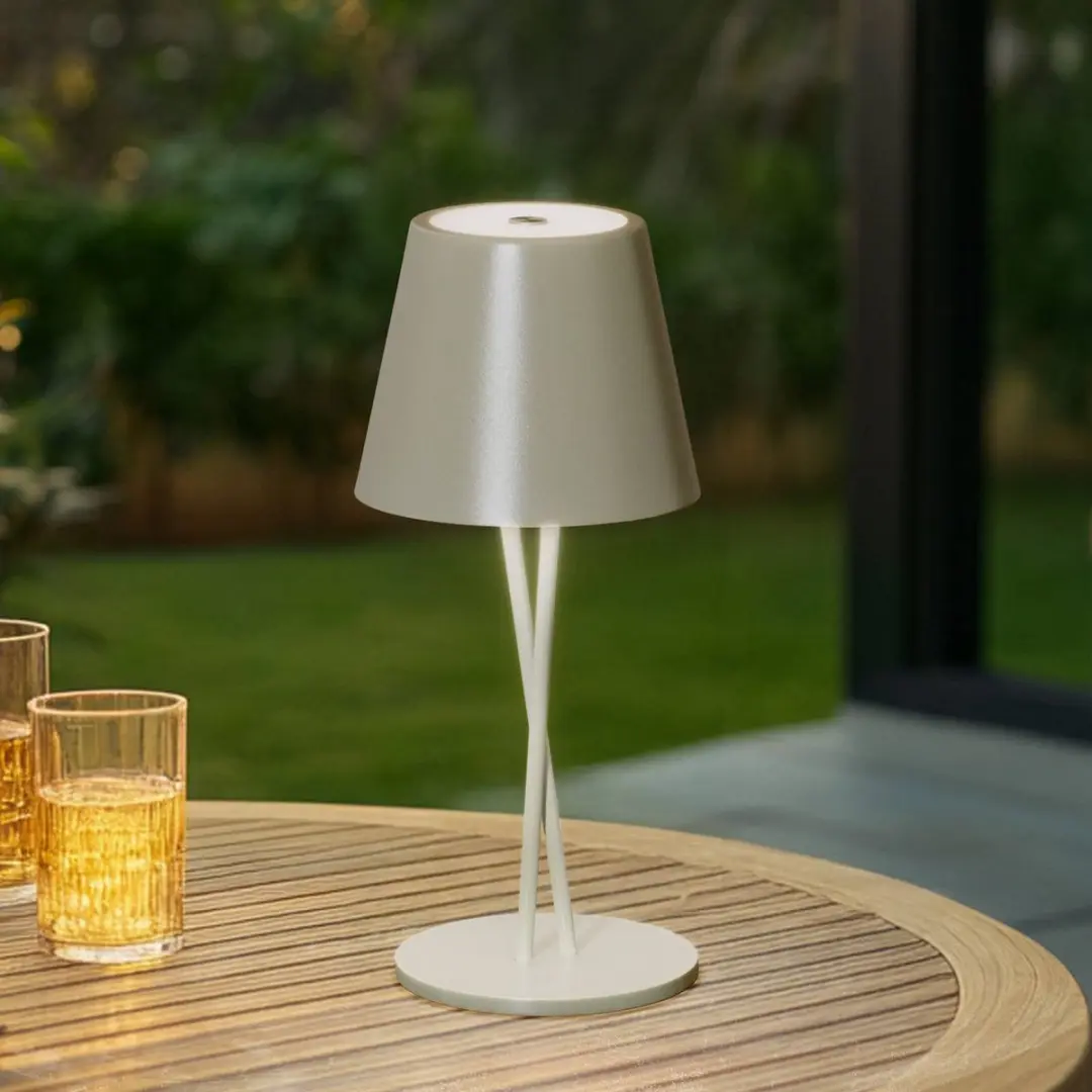 Lindby Terraslamp Metaal Kunststof 25cm - Saliegroen - 1 Lichtpunt