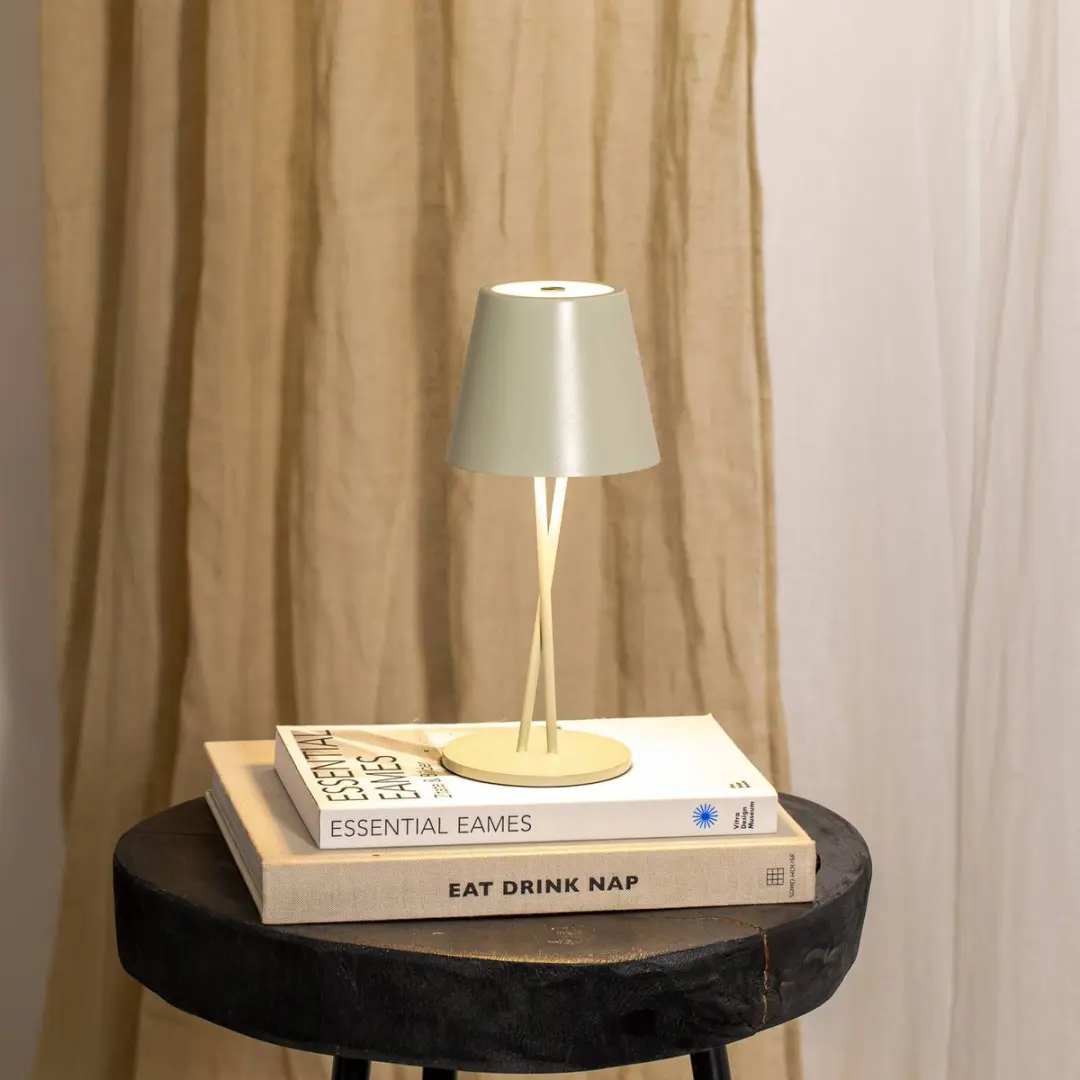 Lindby Terraslamp Metaal Kunststof 25cm - Saliegroen - 1 Lichtpunt