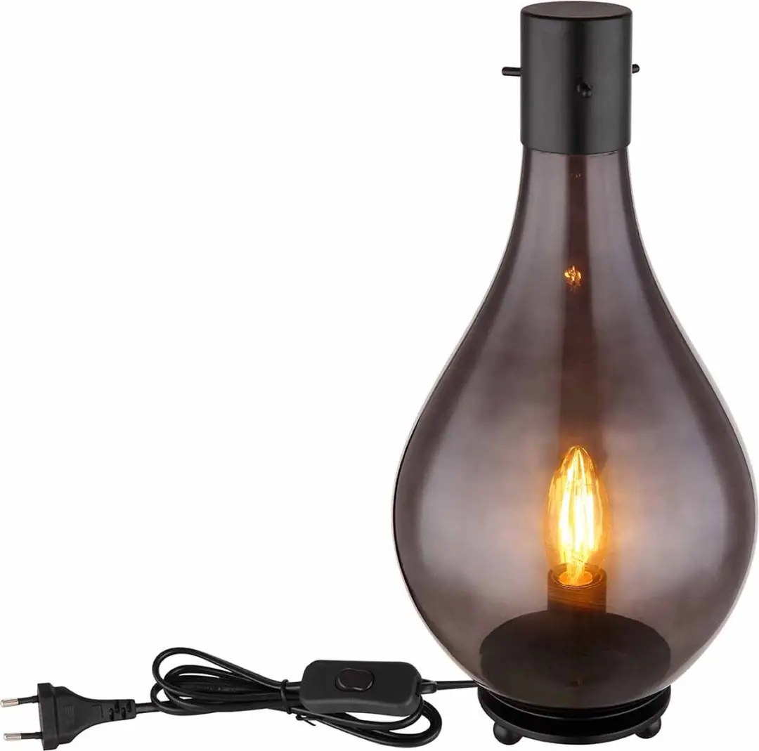 Globo Oskus Tafellamp - Ø18cm - Zwart