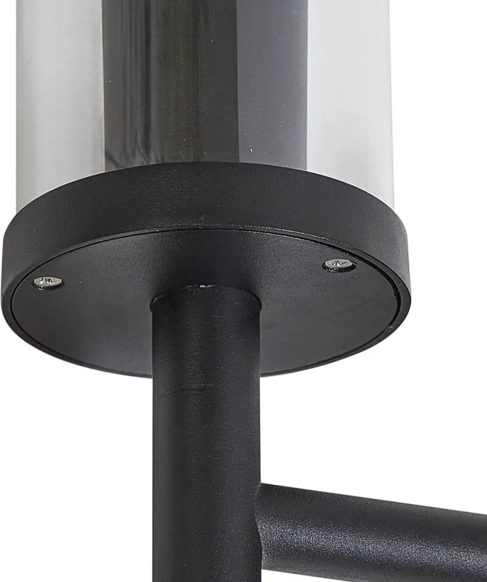 Lucande Wandlamp Buiten 1 Lichtpunt E27 - 39cm - Zwart/Transparant