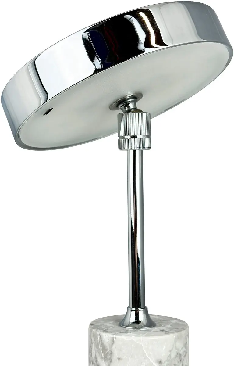 Dyberg Larsen Starlight LED Tafellamp - 2W - Chroom/Grijs Marmer