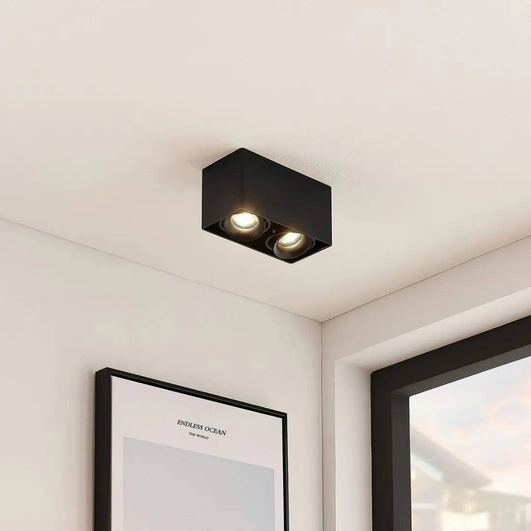 ARCCHIO Plafondlamp 2-lichts GU10 Zwart