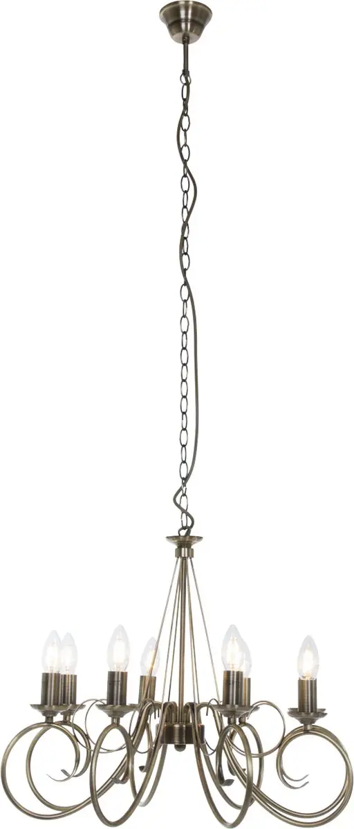 Globo Truncatus Hanglamp - Ø55cm - 8x E14 - Messing