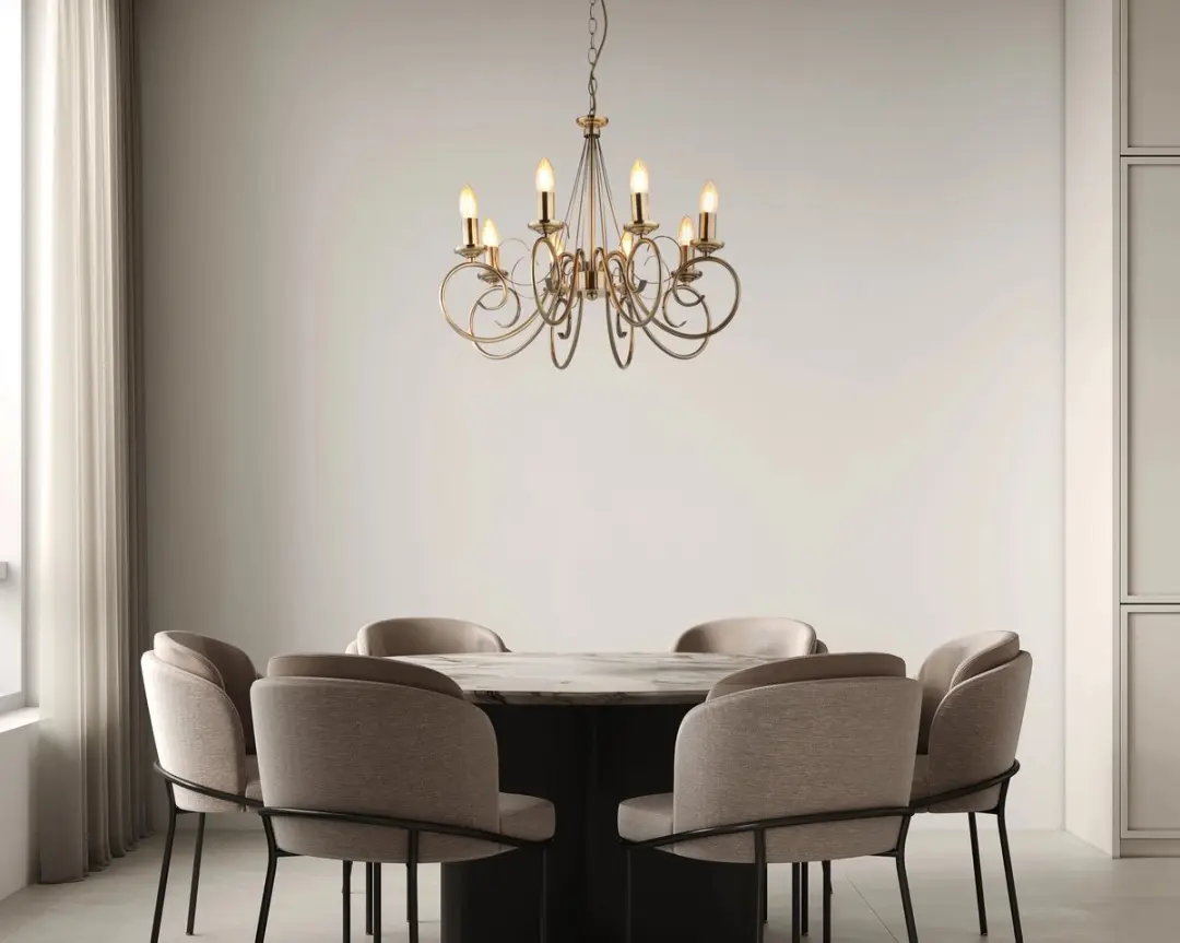 Globo Truncatus Hanglamp - Ø55cm - 8x E14 - Messing