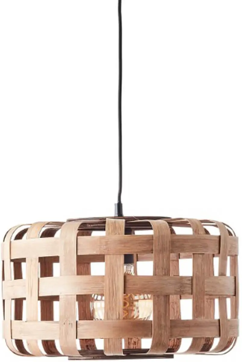 Brilliant Woodline Hanglamp E27 - Natuur/Zwart