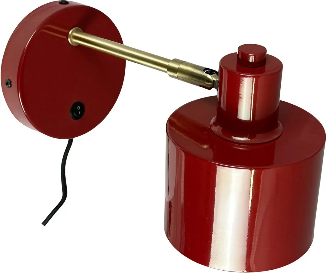 Dyberg Larsen Wandlamp Ocean H11,5cm - 6W - 30cm Ø - Donkerrood/Messing