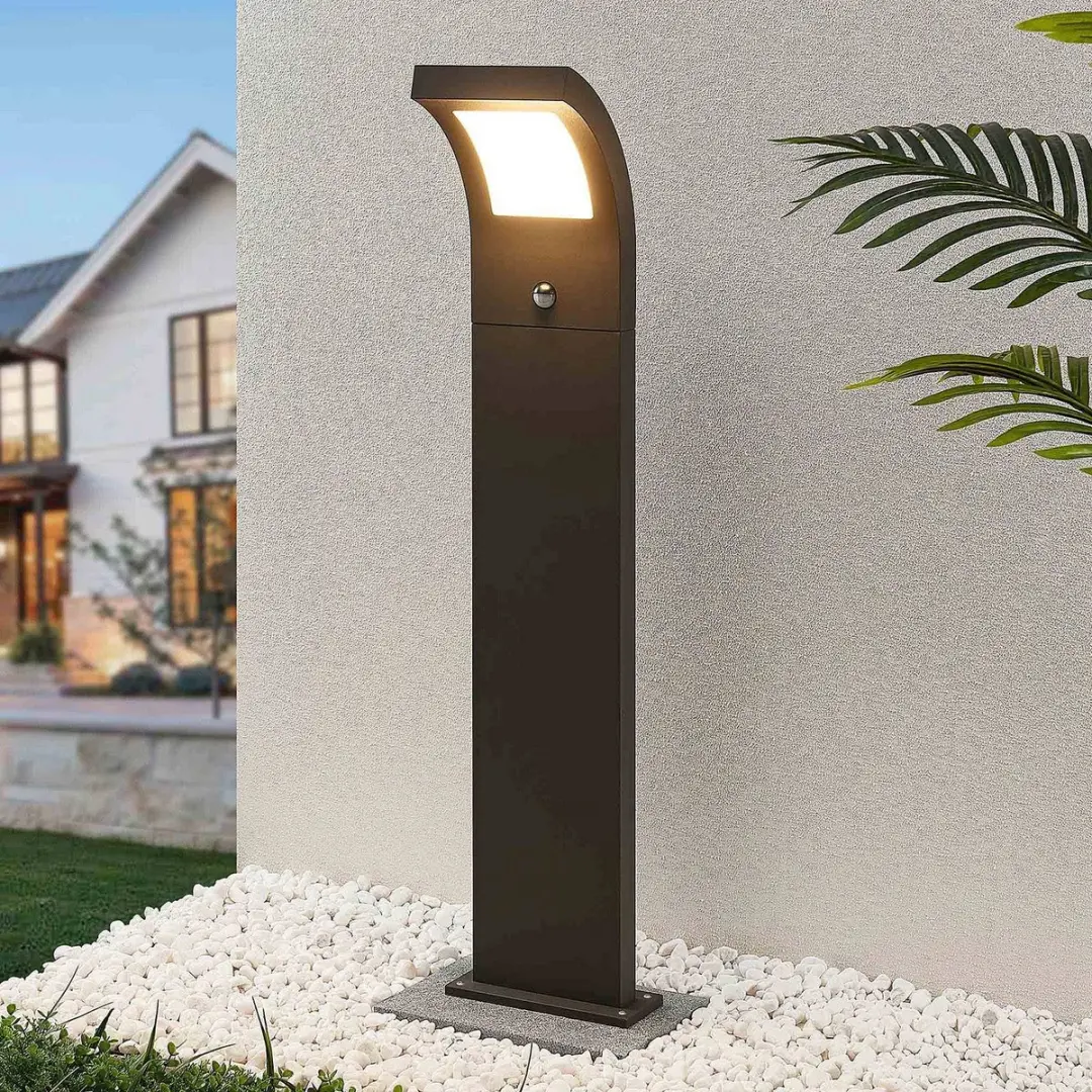 ARCCHIO Padverlichting Zuillamp 13.5W - 100cm Grafietgrijs/Opaalwit
