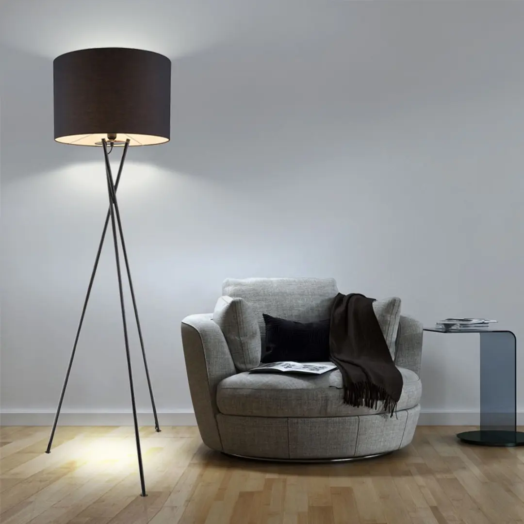 Globo Gustav Vloerlamp - Zwart - Ø62cm - E27