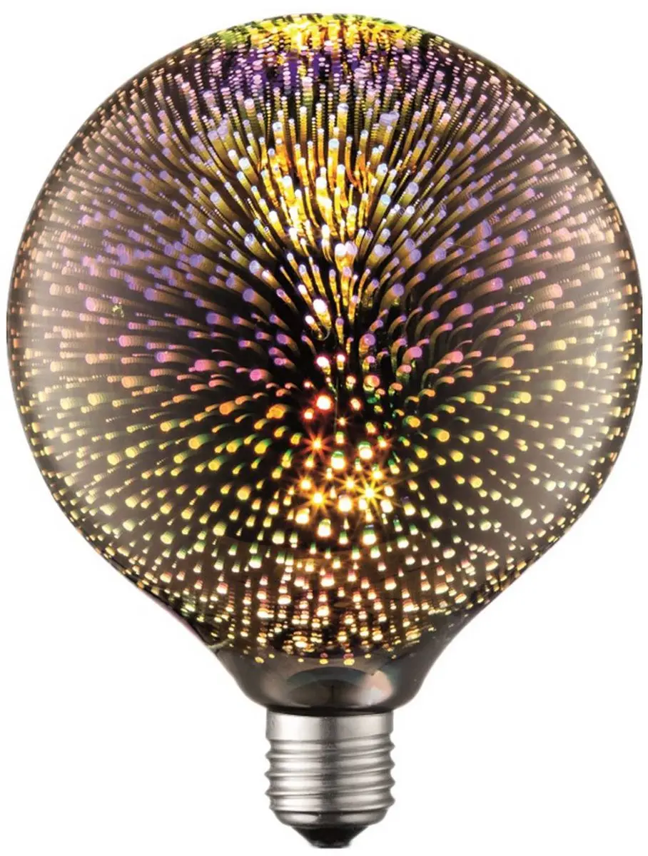 Lucande E27 LED-lamp Rookgrijs/Goud - 4W Warm Wit