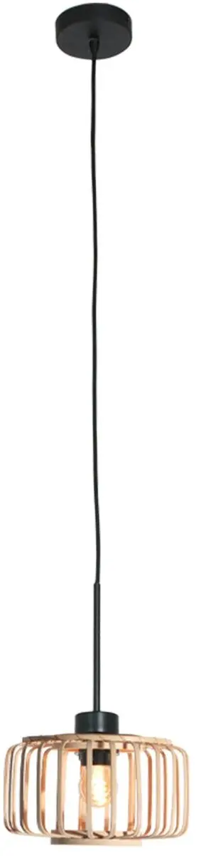 Steinhauer Breeza-Beache Hanglamp - Ø20cm Zwart/Bamboe