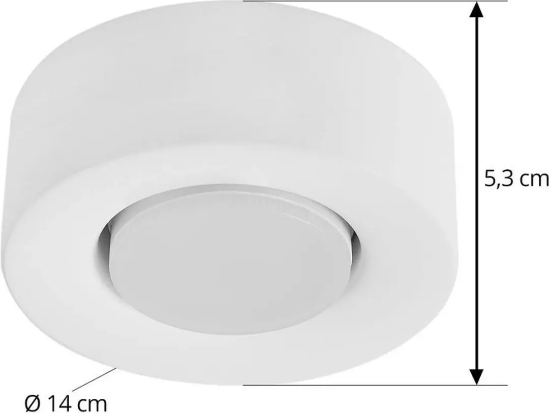 Lindby Plafondlamp GX53 11W - 14cm Wit