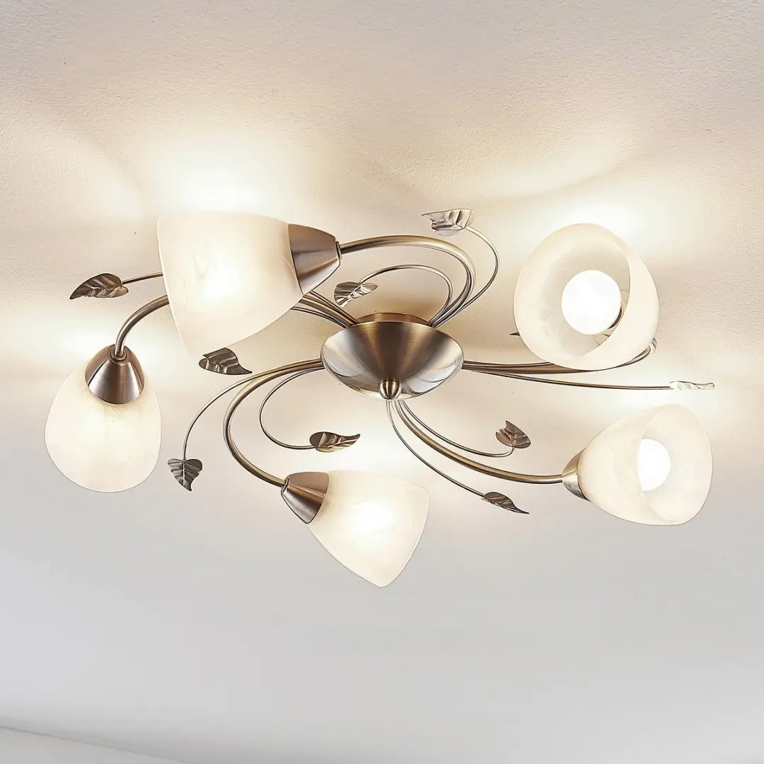 Lindby Plafondlamp 5-Lichts Metaal Glas