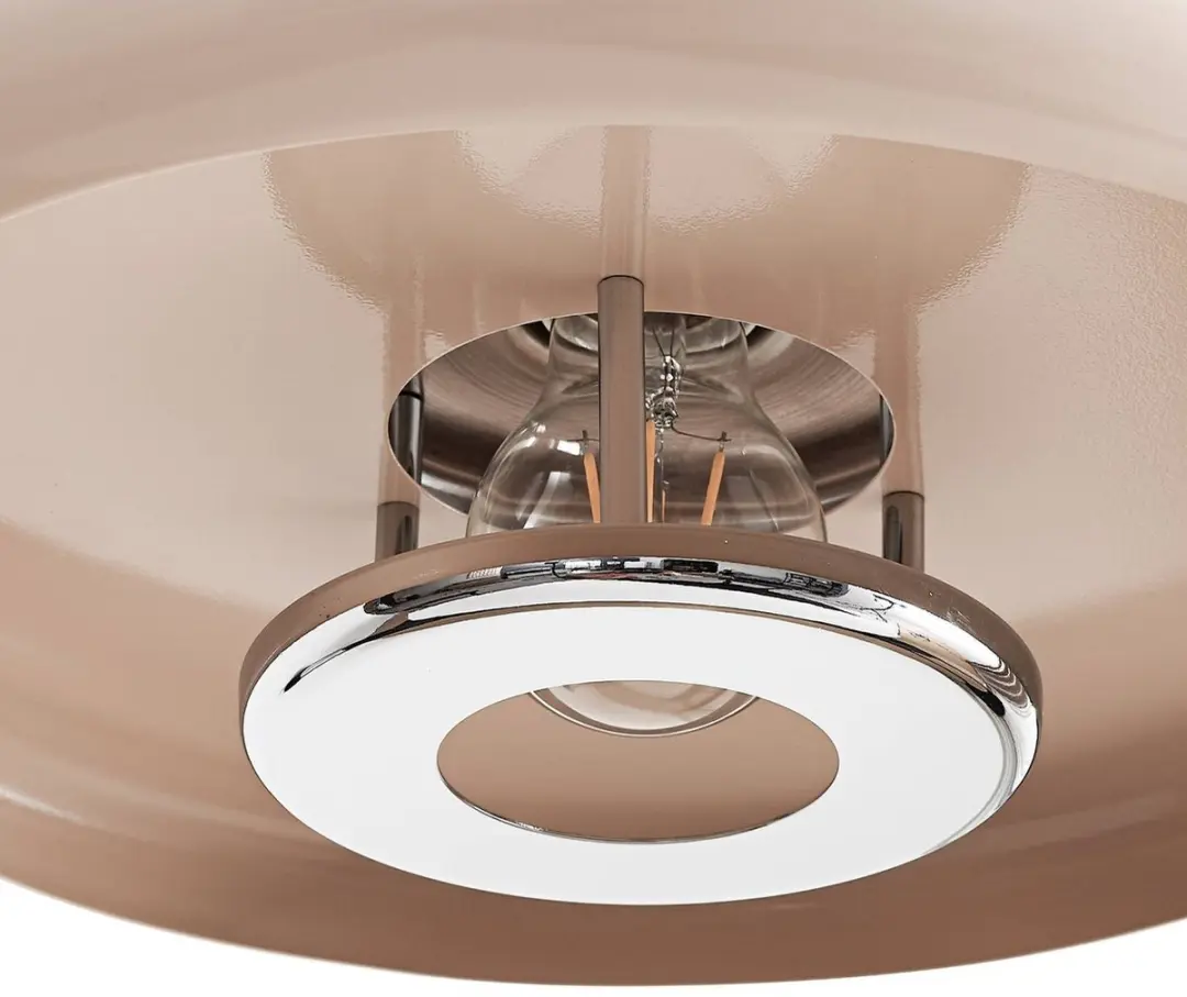 Lindby Hanglamp 1 Licht E27 Beige - Metaal