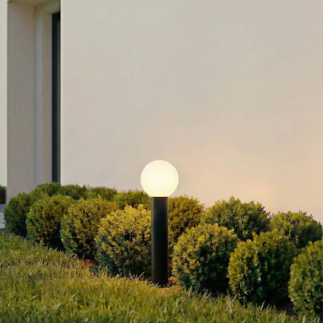 Lindby Sokkellamp Glas Aluminium E27 15W - Wit/Zwart