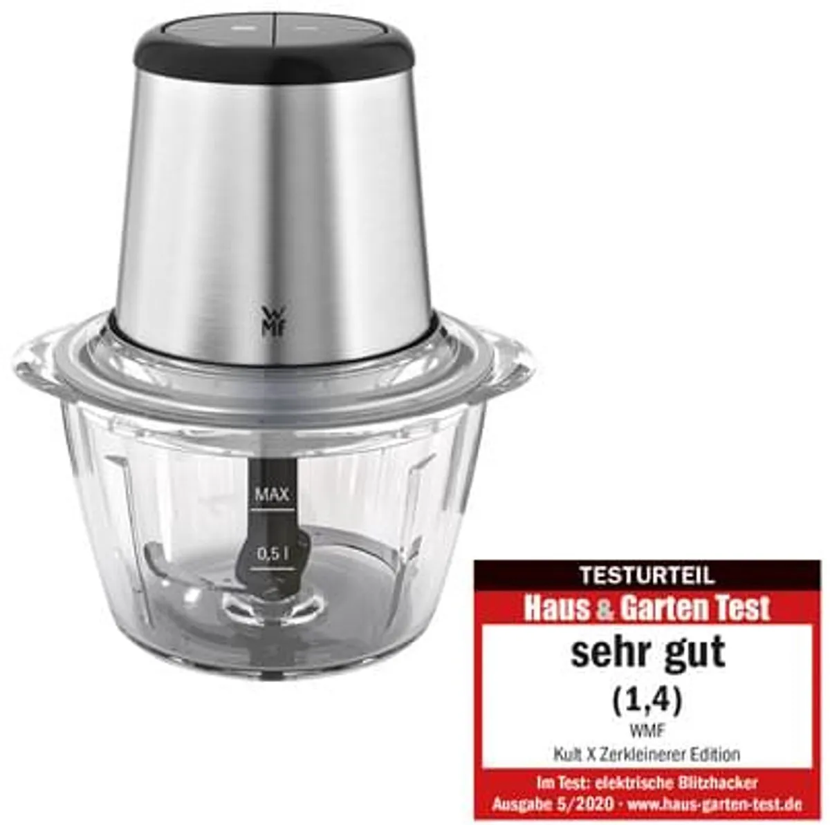 WMF Hakmolen 1L 320W - RVS - 2 Snelheden