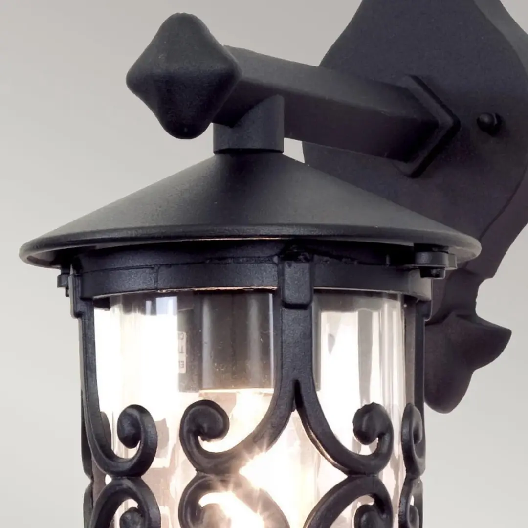 Elstead Hereford LED Wandlamp E27 60W - Dimbaar - Zwart