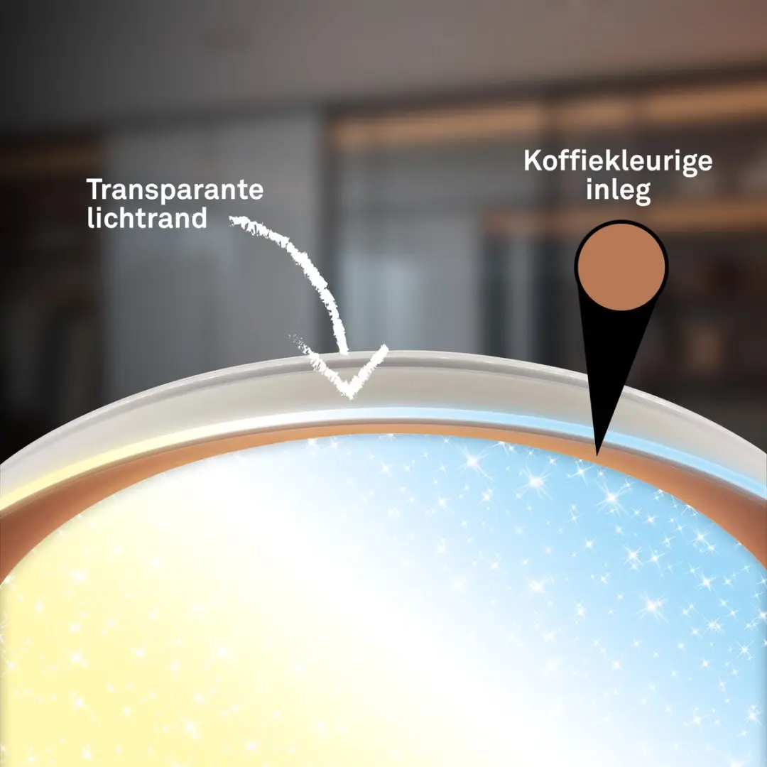 Briloner Gima LED Plafondlamp 24W - Ø43cm - Coffee