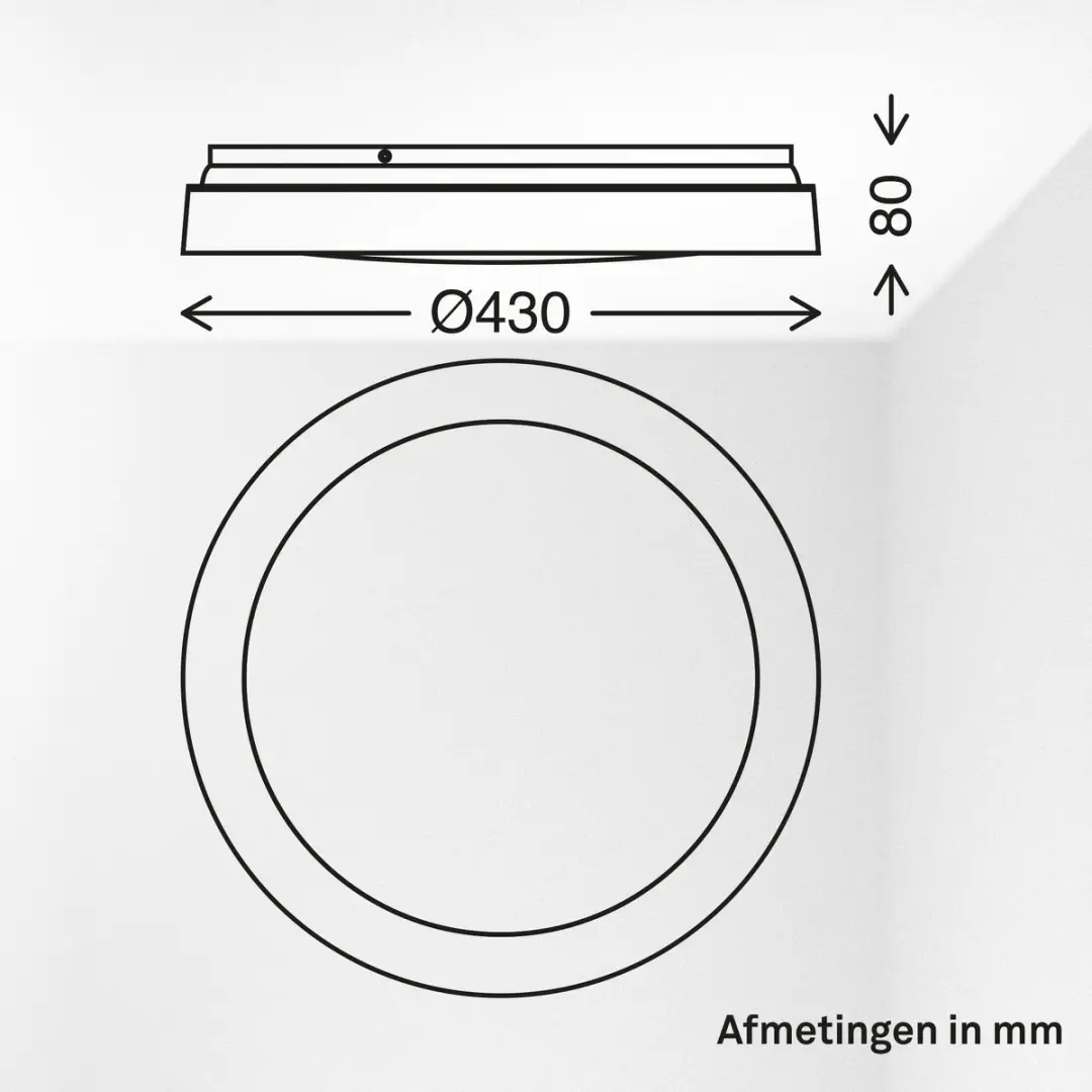 Briloner Gima LED Plafondlamp 24W - Ø43cm - Coffee