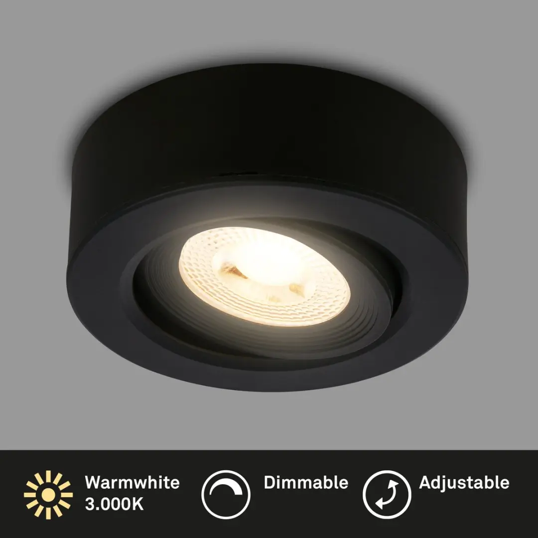 Briloner Desi 7990015 LED Opbouw/Inbouwspot - 3000K - Zwart
