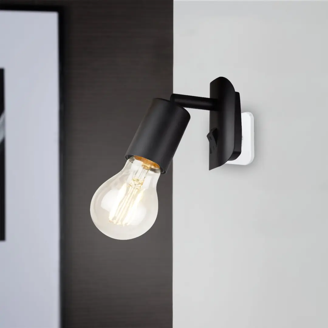 Briloner Batita Stekkerlamp E27 25W - Zwart