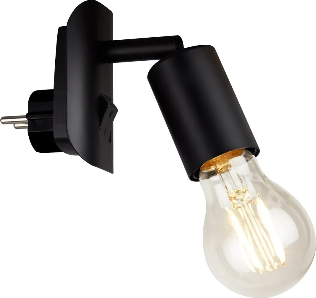 Briloner Batita Stekkerlamp E27 25W - Zwart