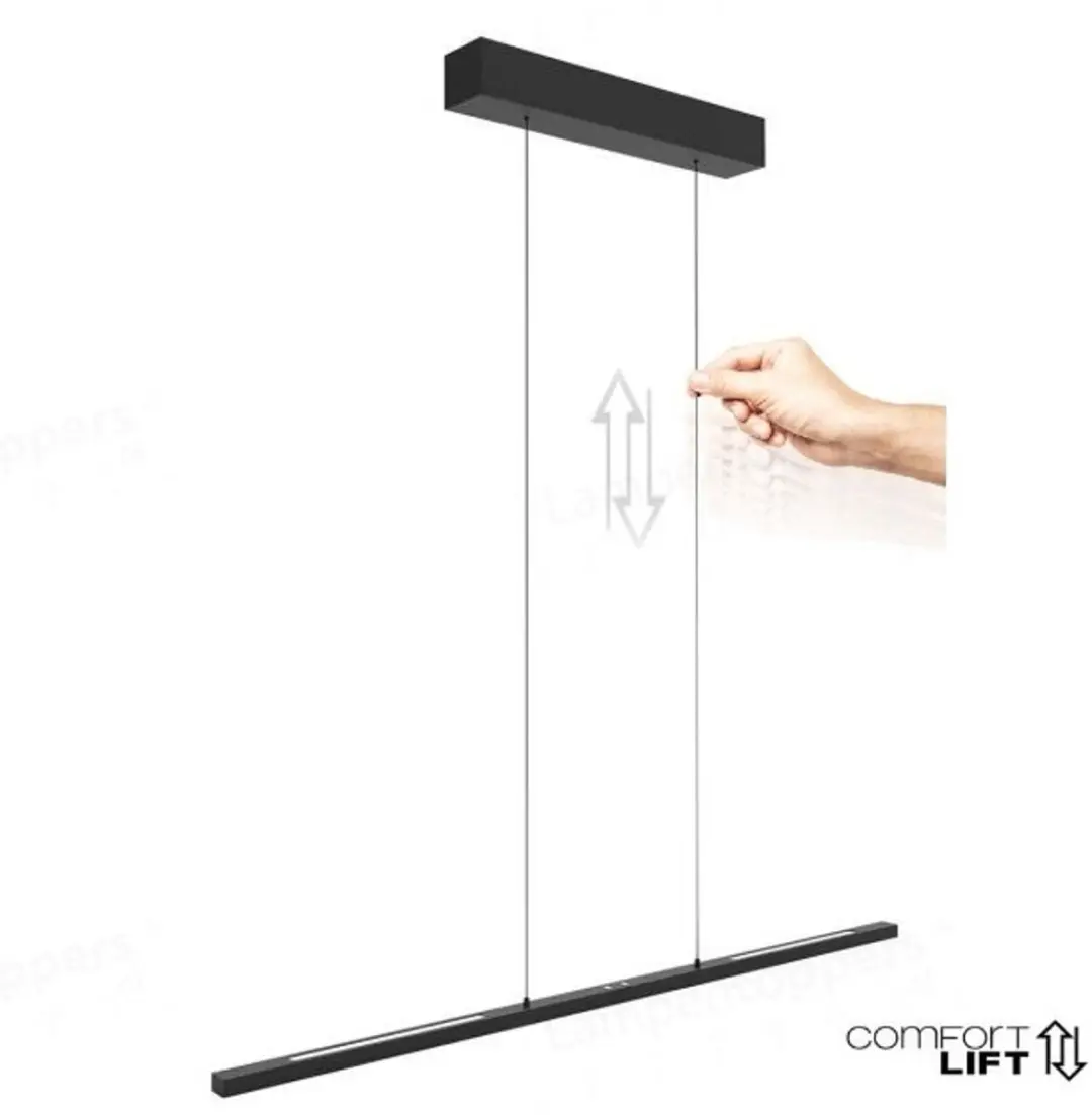 Steinhauer Bande 3994ZW Hanglamp - 3 Lichtpunten - 114cm - Zwart
