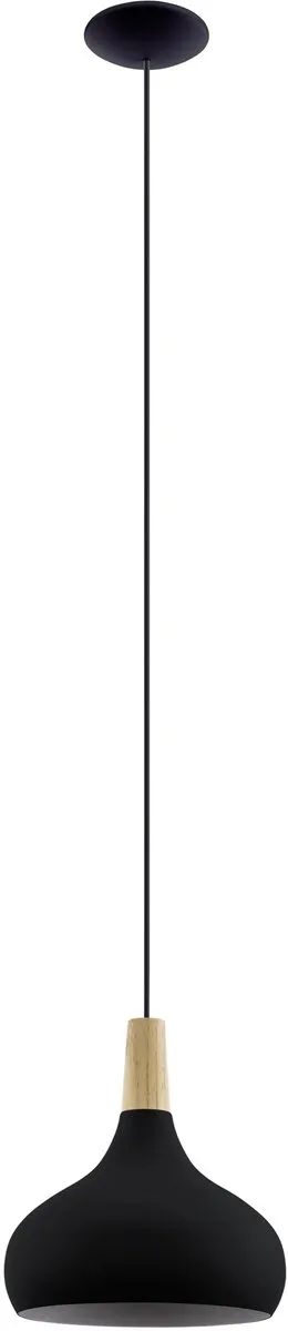 Eglo Sabinar Hanglamp E27 - Ø28cm - Zwart/Bruin