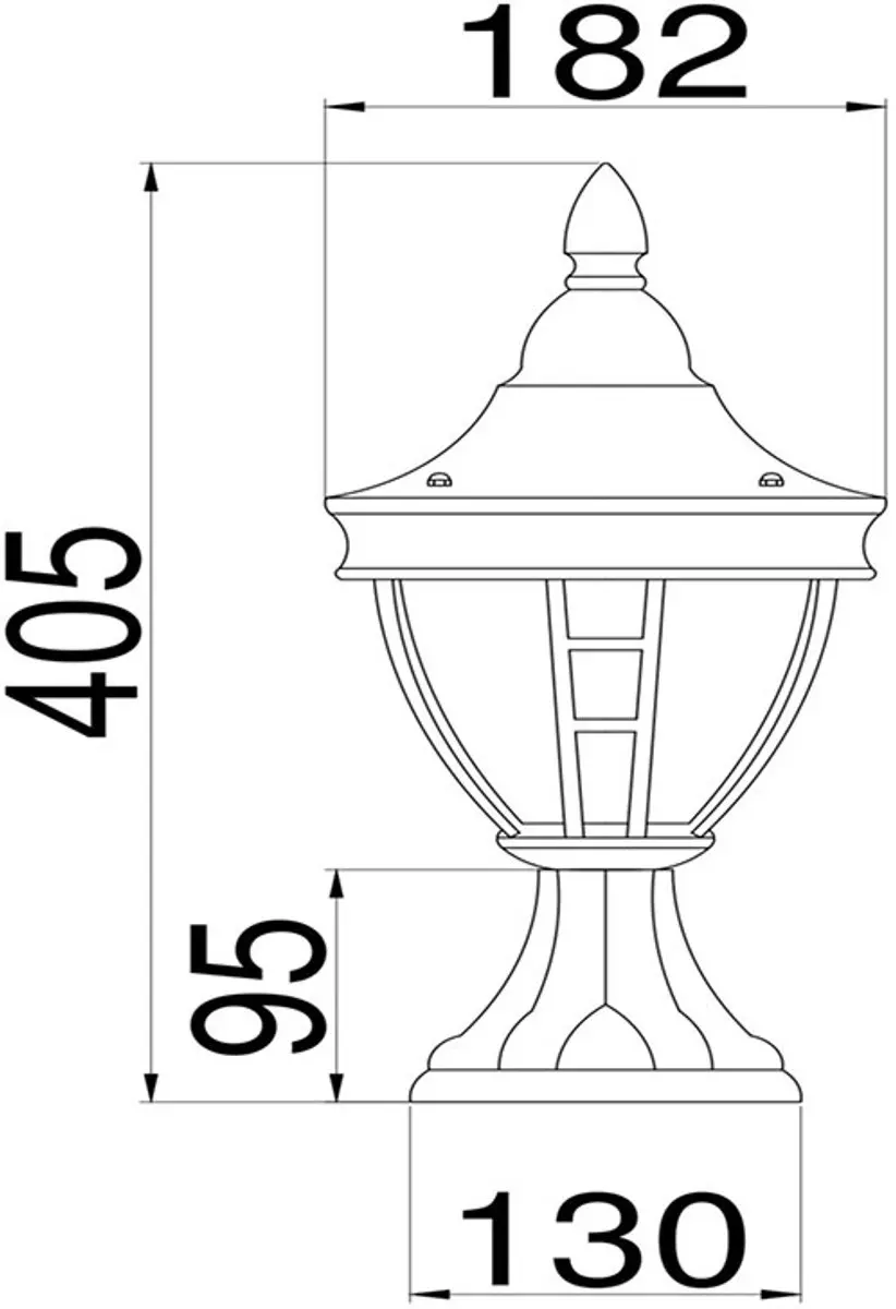 Maytoni Staande Tuinlamp IP44 - Zwart - E27 - 40,5 cm