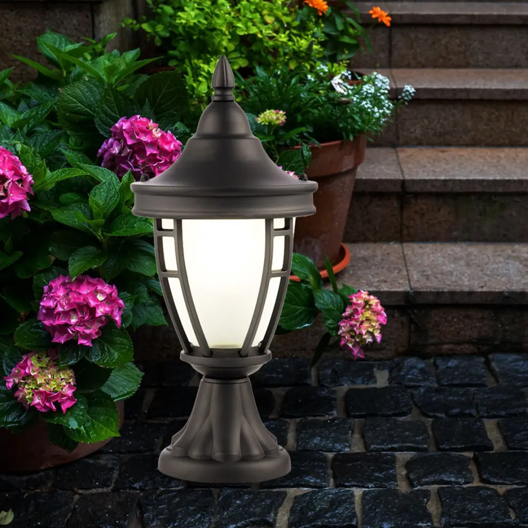 Maytoni Staande Tuinlamp IP44 - Zwart - E27 - 40,5 cm