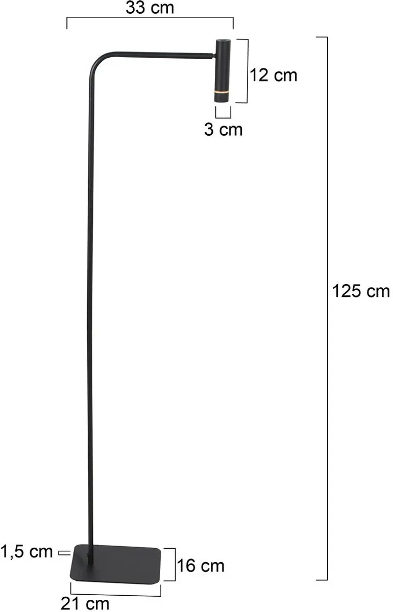 Steinhauer Volari 4710ZW Vloerlamp - 2x5W Dim-to-Warm - Zwart - afbeelding 6 van 6