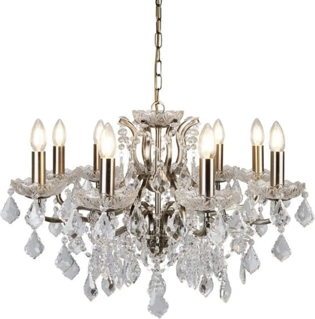 Searchlight Paris 8LT Chandelier - 8 Lichtpunten 7W - Brons