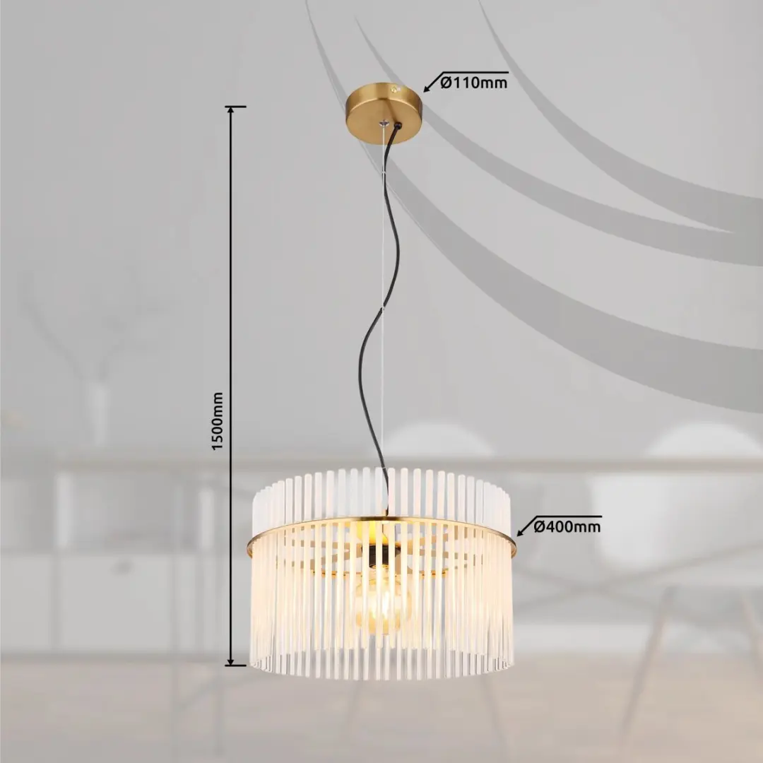 Globo Gorley Hanglamp - Ø40cm - Goud - E27